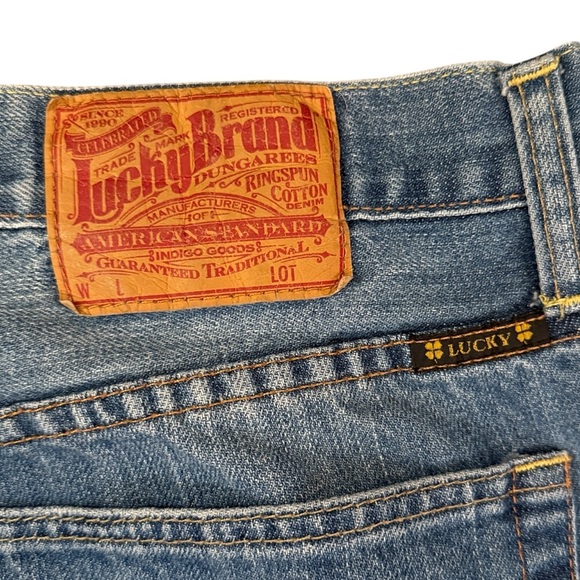 Lucky Brand Straight Leg 165 Relaxed Fit Jeans Medium Blue Fade 5-Pocket 38x31 - Picture 5 of 13